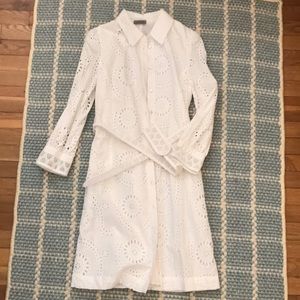 Marcella white eyelet cotton dress never worn size Italy 44